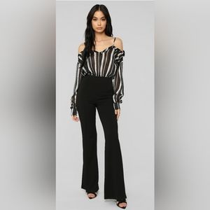 Stripped Fashion nova jumpsuit
